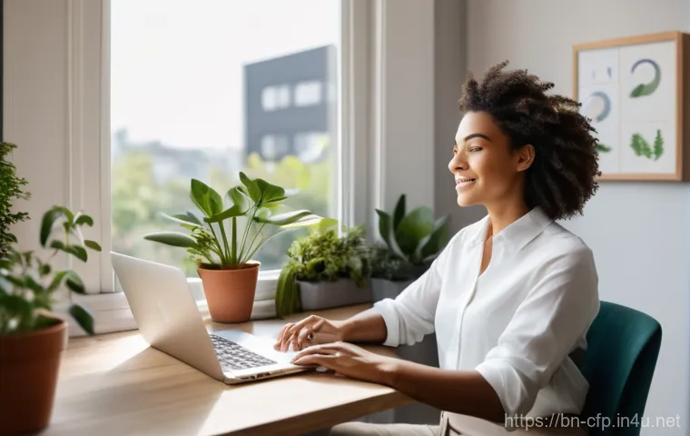 재무설계사 이직 성공 사례 - **Prompt:** A diverse group of four adult professionals, two males and two females, dressed in busin...